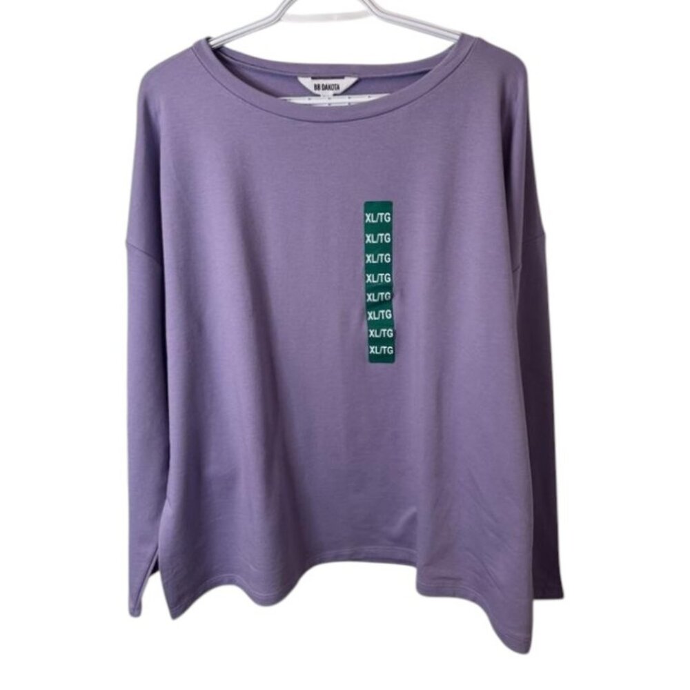 BB Dakota long sleeve pullover sweatshirt lavender women's size XL NWT